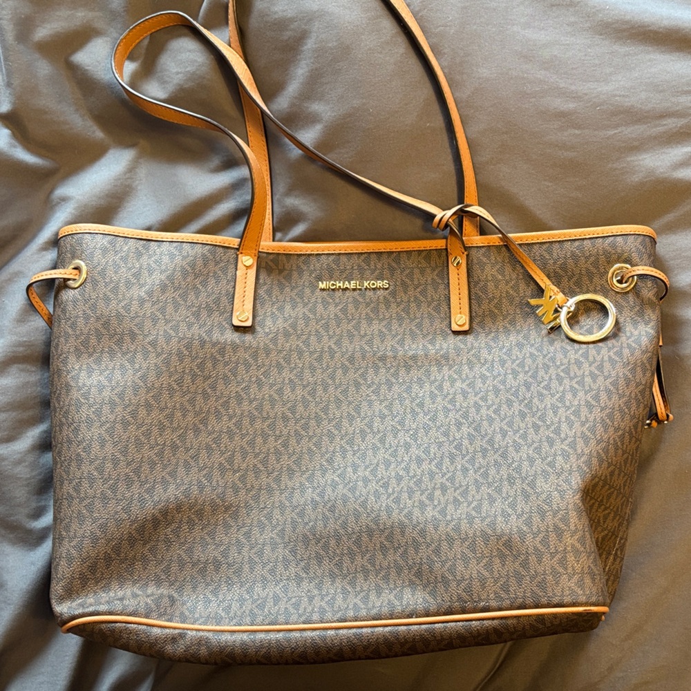 Michael Kors Signature Brown and Tan Tote